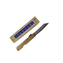 Japanese Higonokami 3" Blue Steel Garden Pocket Knife Brass Handle