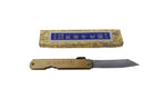 Japanese Higonokami 3" Blue Steel Garden Pocket Knife Brass Handle