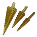 Toolpak HSS Step Drill TiN Coated Set 3 pce 12,20 & 32mm