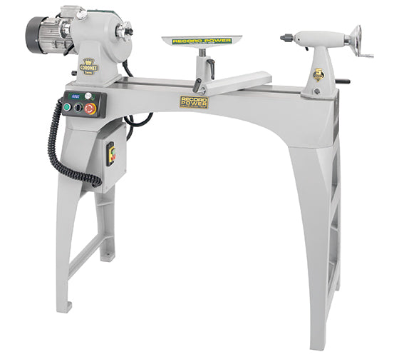Record Power Coronet Envoy Heavy-Duty Electronic Variable Speed Lathe (17001)