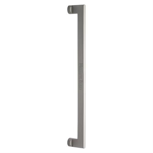Heritage Brass Door Pull Handle Apollo Design 457mm Satin Nickel V4150 460-SN
