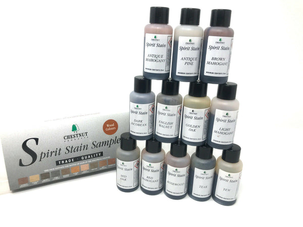 Chestnut Products Spirit Stain Sample Pack Wood Colours